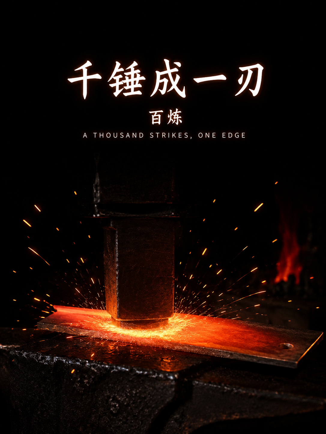 千次锻工艺动态海报锻炉视觉