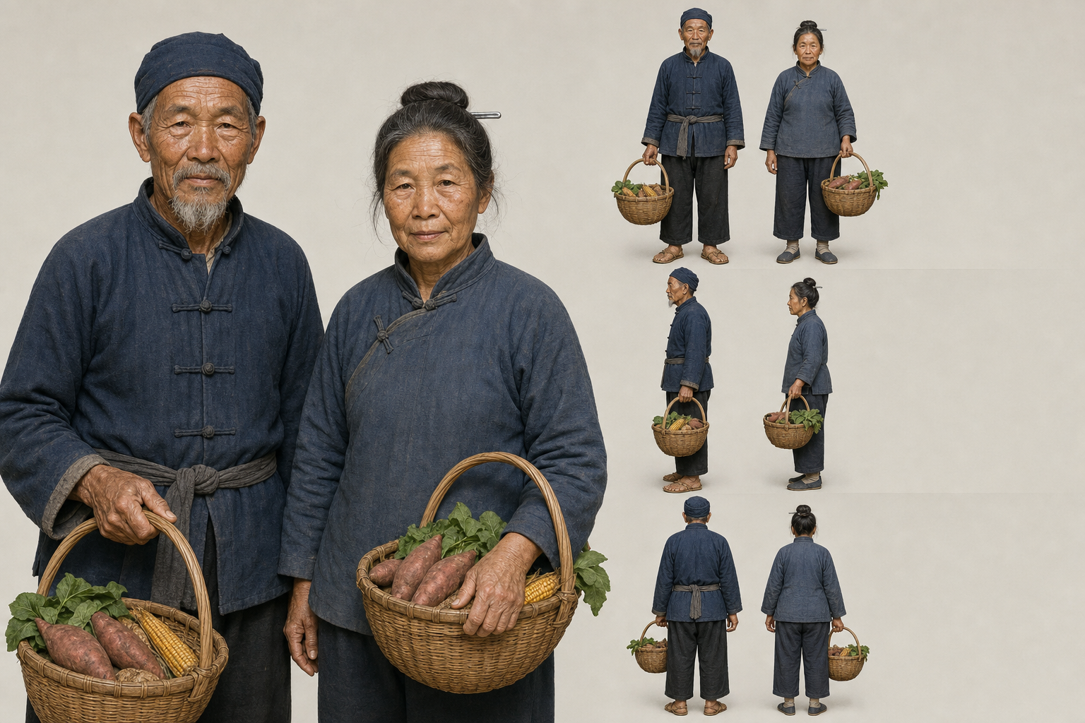 平阳乡亲角色设定参考图